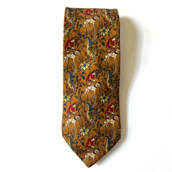 Brooks Brothers makers print Silk Necktie USA imported fabric multicolor - Picture 5 of 6